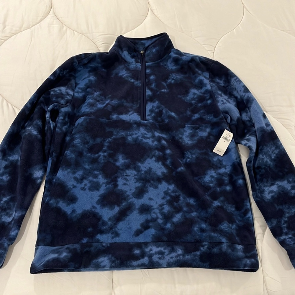 GAP NWT tie-dye fleece quarter zip